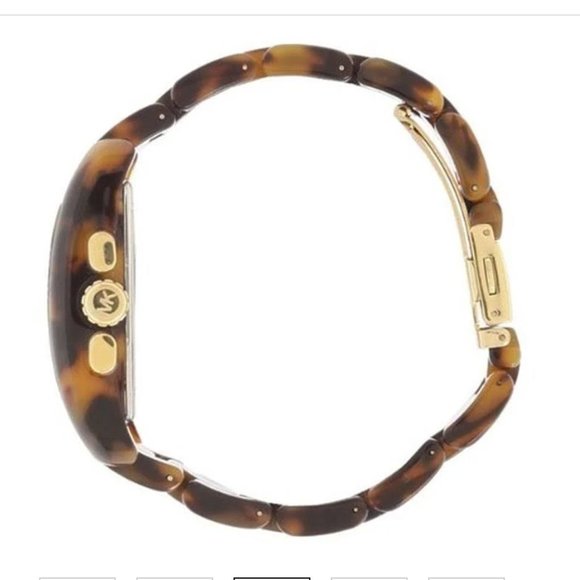 Michael Kors Tortoise Shell Rectangle Watch - Picture 2 of 3